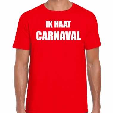 Ik haat carnaval verkleed t shirt / pak rood heren kostuum