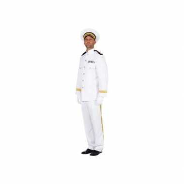 Carnaval  Wit officier/ kapiteinskostuum heren
