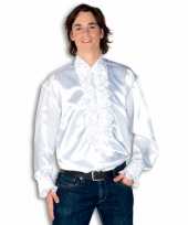 Blouse wit rouches heren