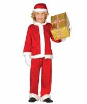 Budget pluche kerstman verkleed kostuum kinderen
