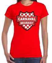 Carnaval verkleed t-shirt brabant rood voor dames
