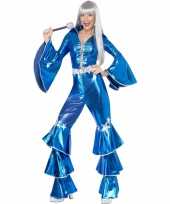 Dames disco kostuum blauw