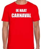 Ik haat carnaval verkleed t-shirt pak rood heren