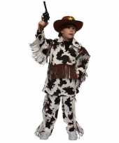 Kostuum cowboy pak koeienprint kids