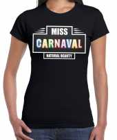 Miss carnaval verkleed t-shirt zwart dames