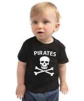 Piraten kostuum shirt zwart babys