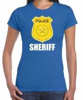 Sheriff police politie embleem t-shirt blauw dames